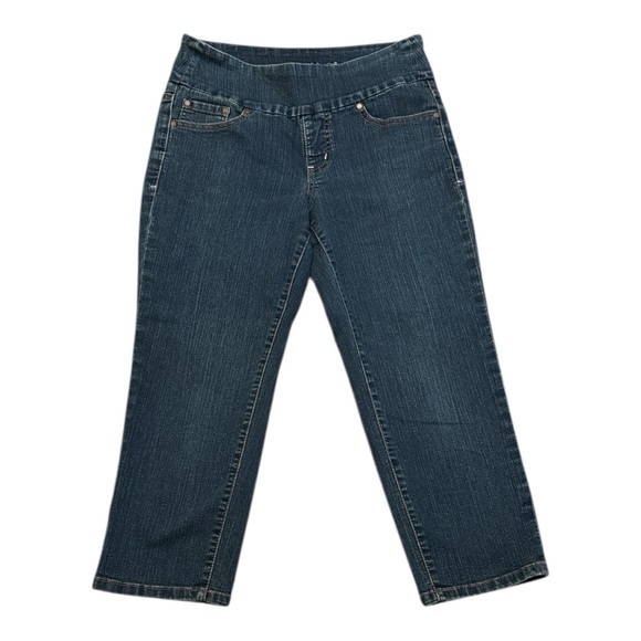 Jag High Rise Straight Leg Crop Pull On Jeans Size 6 - Picture 1 of 8